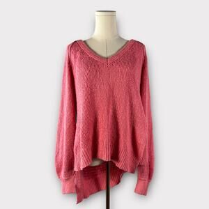 Free People West Coast Asymmetrical V-Neck Sweater Size XS